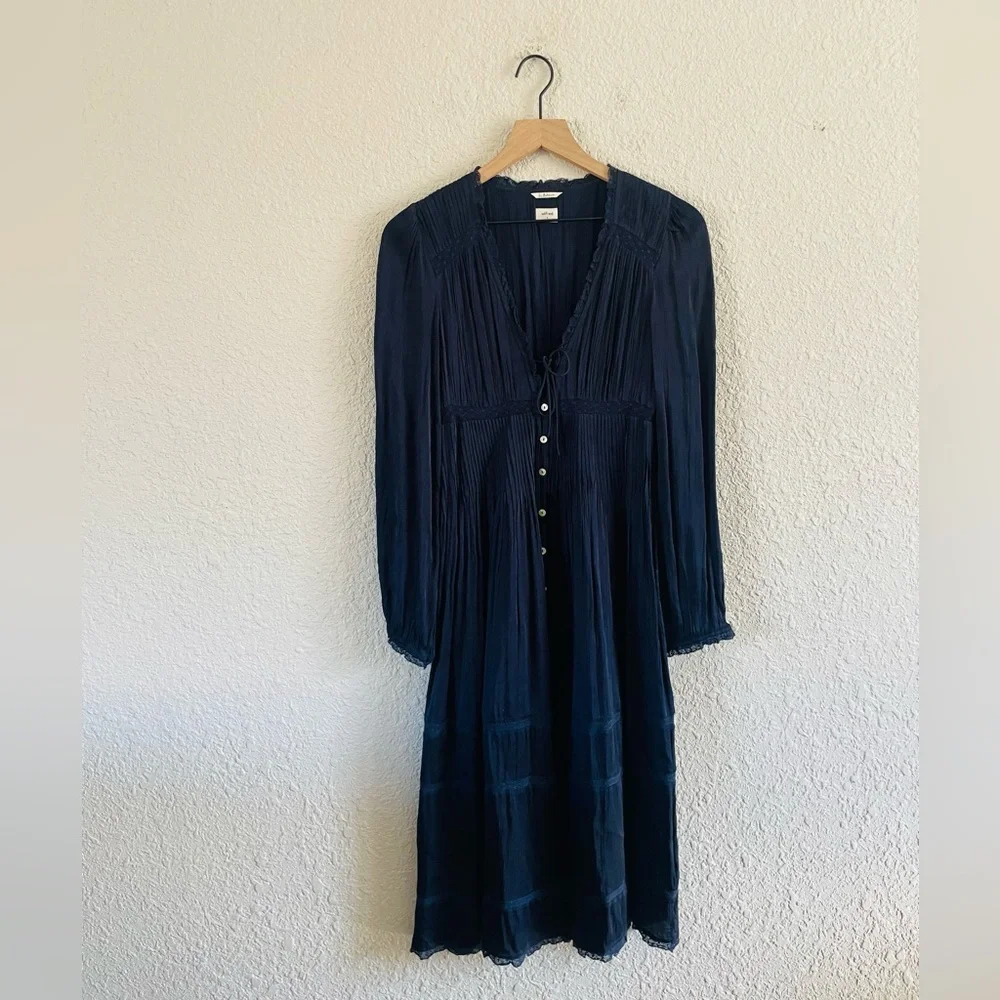 Wilfred Navy Blue Midi Dress - Picture 4 of 16